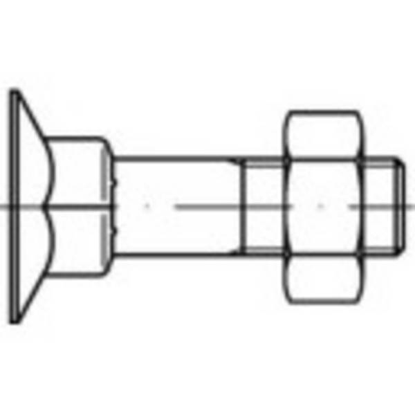 TOOLCRAFT  111742 zápustné šrouby se čtyřhranem M8 35 mm vnější šestihran DIN 605   ocel  200 ks