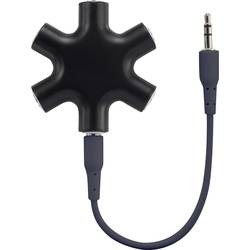 Y adaptér SpeaKa Professional, jack zásuvka 3,5 mm ⇔ 5x jack zásuvka 3,5 mm, černá