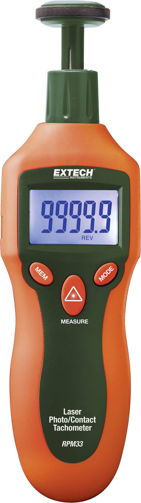Extech RPM33-D otáčkoměr Kalibrováno dle (DAkkS) mechanický, optický 2 - 19999 ot./min 2 - 99999 ot./min