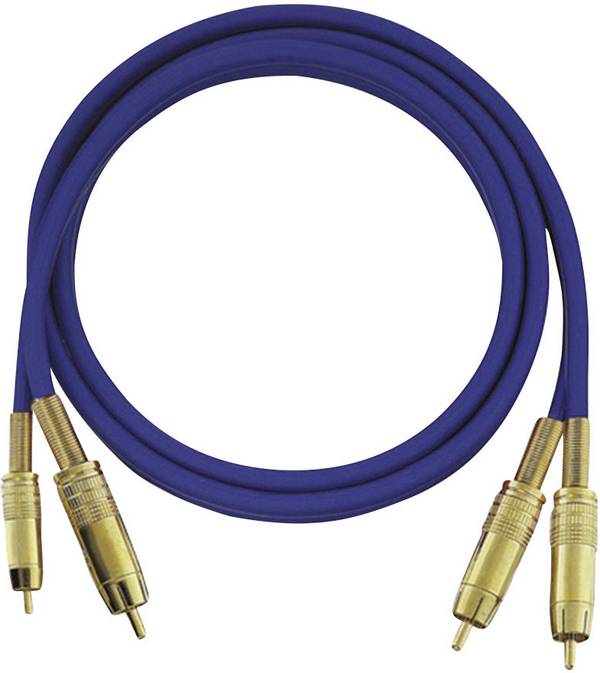 cinch audio kabel [2x cinch zástrčka - 2x cinch zástrčka] 0.50 m modrá pozlacené kontakty Oehlbach NF 1 Master