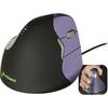 Optická Wi-Fi myš Evoluent Vertical Mouse 4 VM4S VM4S, ergonomická, čierna, purpurová