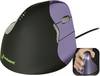 Evoluent Vertical Mouse 4 VM4S optická ergonomická myš, přenos USB, 6 tlačítko, 2800 dpi, černá, fialová