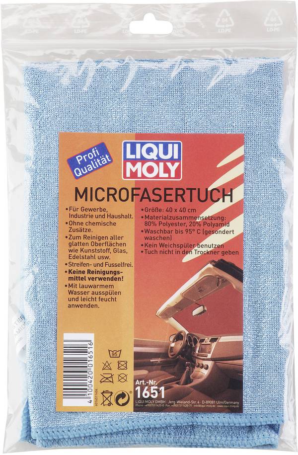 Liqui Moly 1651  utěrka z mikrovlákna  1 ks (d x š) 40 cm x 40 cm