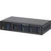 USB hub na priemyselné využitie Renkforce, 4x USB 3.0, čierna