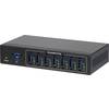 USB hub k průmyslovému využití Renkforce, 7x USB 3.0, černá