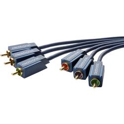 AV prepojovací kábel clicktronic YUV Komponentenkabel 70421, 1 m, modrá