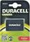 Baterie Duracell pro fotoaparát Canon LP-E12, model DRCE12, zobrazená v obalu. Obal obsahuje QR kód a ikonu fotoaparátu.