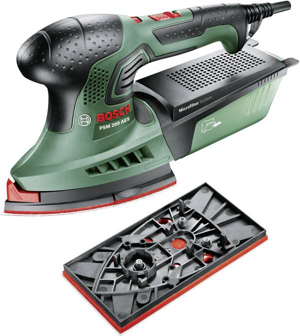 Bosch Home and Garden PSM 200 AES multifunkční bruska, kufřík, 200 W, 92 x 182 mm, 06033B6000