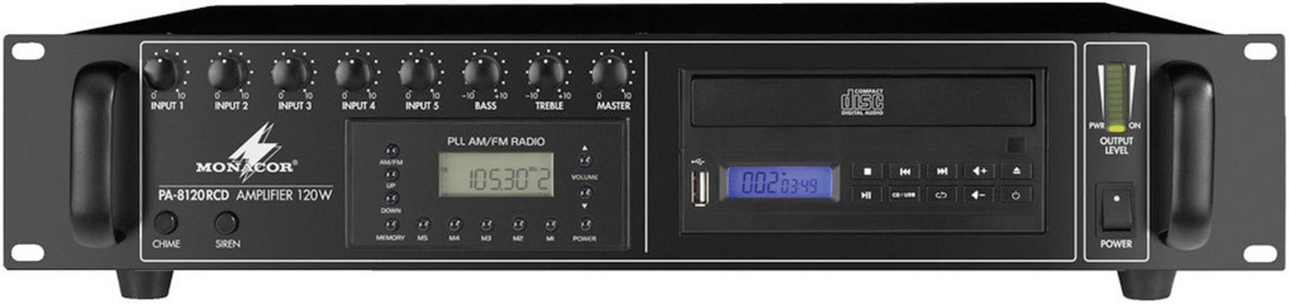 Monacor PA-8120RCD ELA zesilovač 120 W