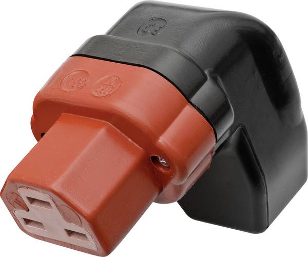 Kalthoff 444004 IEC konektor C15/C16 444 zásuvka, zahnutá Počet kontaktů: 2 + PE 16 A černá, červená 1 ks