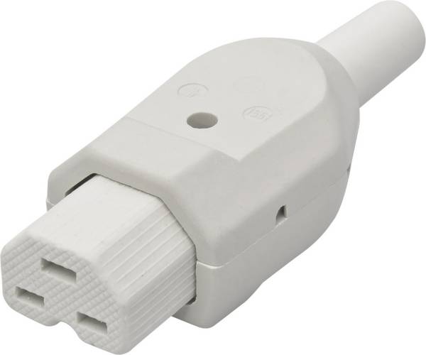 Kalthoff 156106 IEC konektor C15/C16 zásuvka, rovná Počet kontaktů: 2 + PE 16 A bílá 1 ks