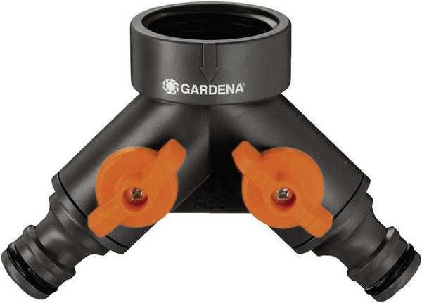 GARDENA 00940-20  plast 2cestný rozdělovač rychlospojka, 33,3 mm (G1)  s regulačním ventilem