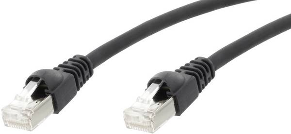 Telegärtner 100008267 RJ45 síťové kabely, propojovací kabely CAT 6A S/FTP 2.00 m černá samozhášecí, s ochranou, samozhášecí, bez halogenů, UL certifikace 1 ks