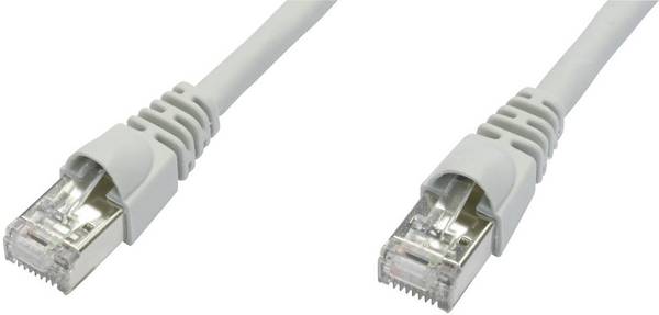 Telegärtner 100008981 RJ45 síťové kabely, propojovací kabely CAT 6A S/FTP 10.00 m šedá dvoužilový stíněný, s ochranou, samozhášecí 1 ks