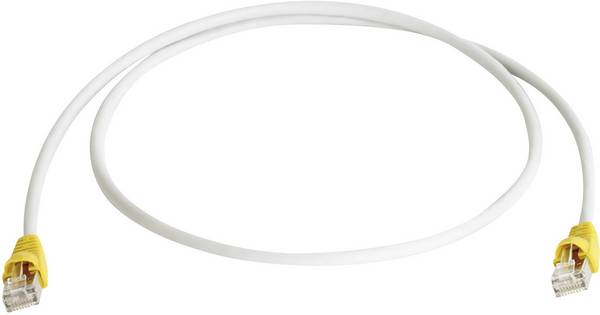 Telegärtner RJ45 (křížený) síťový kabel CAT 6A S/FTP 1.00 m šedá samozhášecí, s ochranou