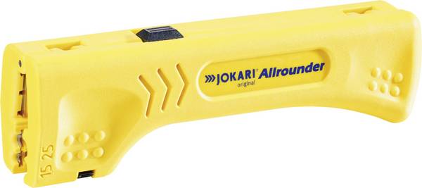 Jokari 30900 Allrounder  odizolovací nástroj Vhodné pro odizolovací kleště Kulaté kabely , plochý kabel , koaxiální kabel, CAT5 kabel , CAT6 kabel , CAT7 kabel  4 do 15 mm 1.5 do 50 mm² RG58, RG59 Vhodné pro značku (kleště) JOKARI