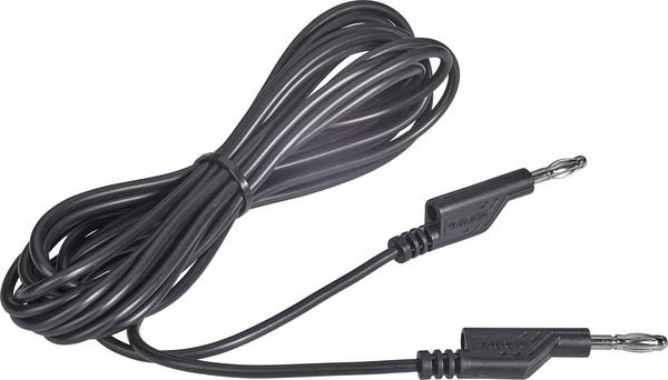 VOLTCRAFT MS5/SW měřicí kabel lamelová zástrčka 4 mm lamelová zástrčka 4 mm 5.00 m černá 1 ks