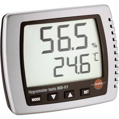 Digitální vlhkoměr ukazuje 56,5 % relativní vlhkosti a 24,6 °C teploty.