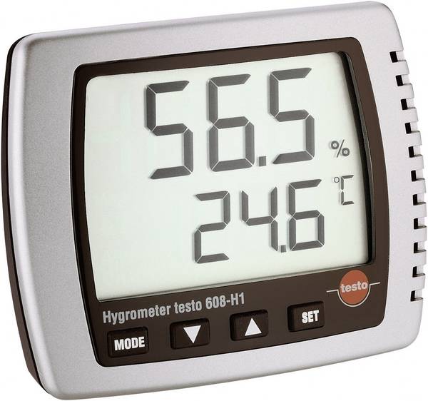 testo 608-H1, 0560 6081-D, vlhkoměr vzduchu (hygrometr), 10 % rF-98 % rF, detektor bodu tání/plísně , Kalibrováno dle (DAkkS)