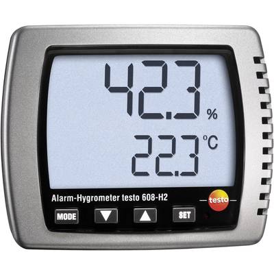 Digitální vlhkoměr ukazuje 42,3 % relativní vlhkosti a 22,3 °C teploty.