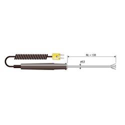 Teplotné čidlo B+B Thermo-Technik typu K (NiCrNi), -50 až 650 °C