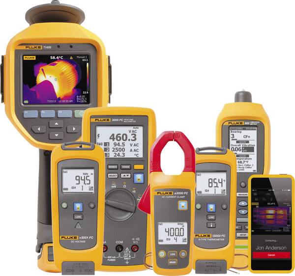 Fluke FLK-a3000 FC digitální proudové kleště, Kalibrováno dle (DAkkS), datalogger, CAT III 600 V, Displej (counts): 4000