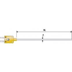 Teplotné čidlo B+B Thermo-Technik typu K (NiCrNi), -200 až 1100 °C
