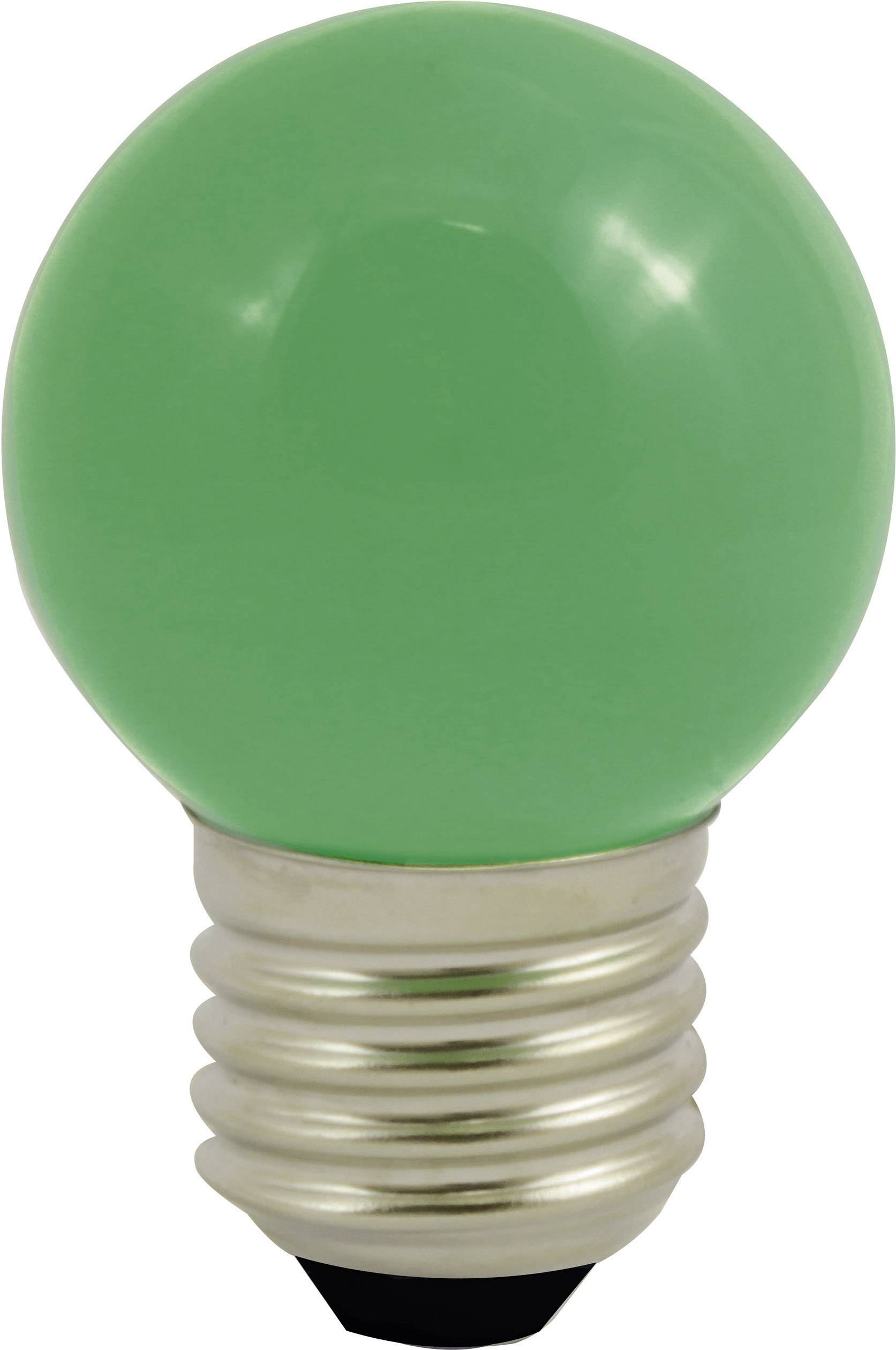 LightMe LM85252 LED Energetická třída (EEK2021) G (A - G) E27 kapkový tvar 1 W zelená (Ø x d) 45 mm x 69 mm 1 ks