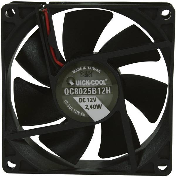 QuickCool QC8025B12H axiální ventilátor, 12 V/DC, 67.96 m³/h, (d x š x v) 80 x 80 x 25 mm, QC8025B12H