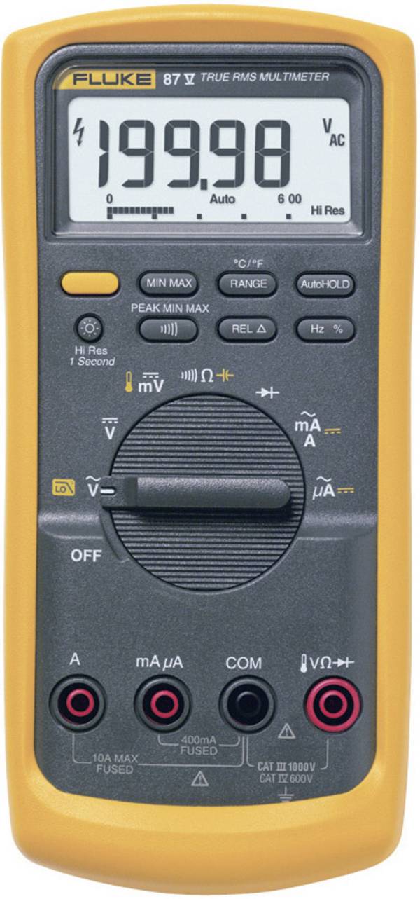 Fluke 87V/EUR digitální multimetr, CAT III 1000 V, CAT IV 600 V, Displej (counts): 20000