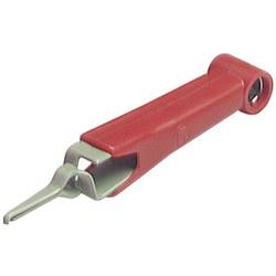 Malá krokosvorka SKS Hirschmann AGF 2, červená, Upínací rozsah max.: 4 mm, dĺžka: 54 mm, 1 ks