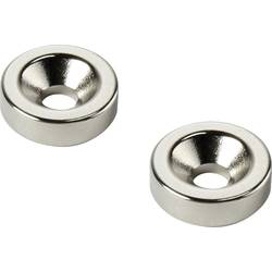 Kruhový permanentní magnet TRU COMPONENTS D15T5-M4, (Ø x v) 15 mm x 5 mm, N35
