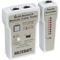 Tester kabelů VOLTCRAFT CT-2 Určen pro RJ-45, BNC, RJ-11