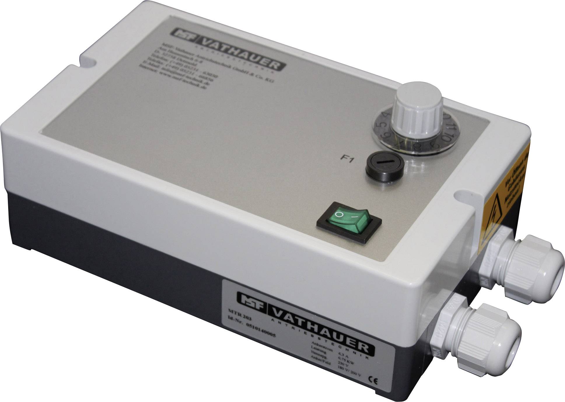 regulátor otáček pro DC motory MSF-Vathauer Antriebstechnik MTR 203-G 10 100005 0042, 230 V/AC