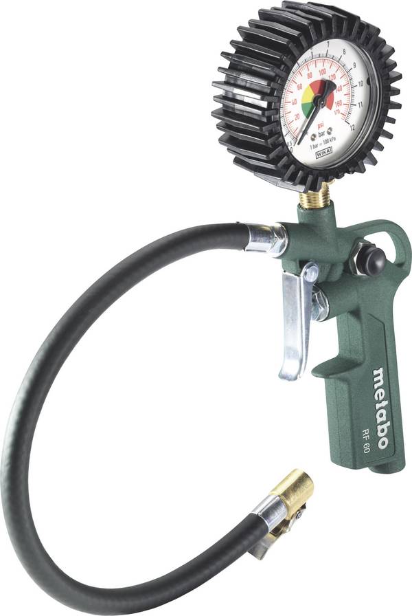 Metabo RF 60 pneumatická plnička pneumatik  Kalibrováno dle (ISO) 1/4" (6,3 mm) 12 bar