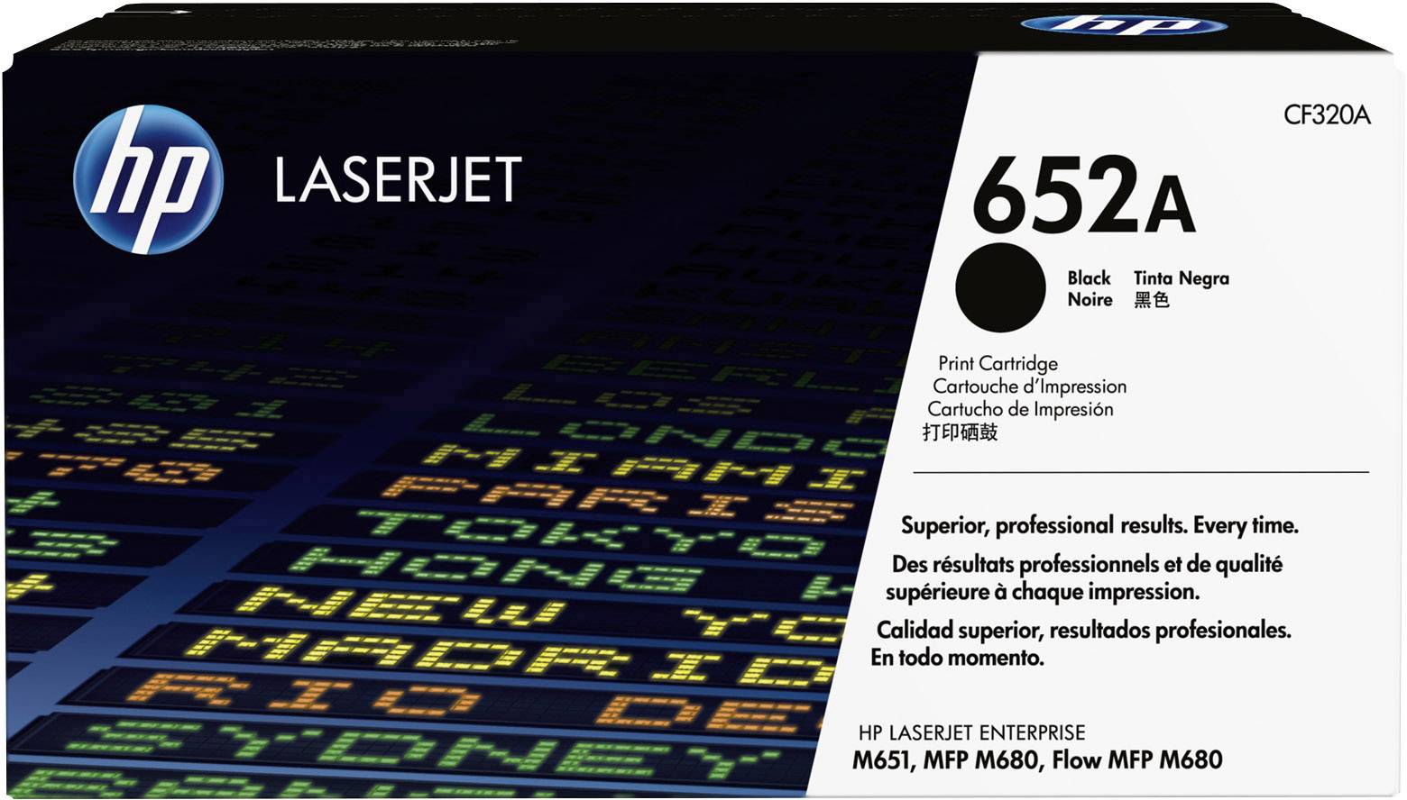 Tonerová kazeta HP LaserJet 652A v černé barvě, model CF320A. Kompatibilní s tiskárnami HP M651, MFP M680, Flow MFP M680. Profesionální tiskové výsledky.