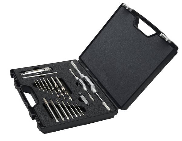 Exact 70532 sada závitníků 18dílná HSS metrický M3, M4, M5, M6, M8, M10, M12