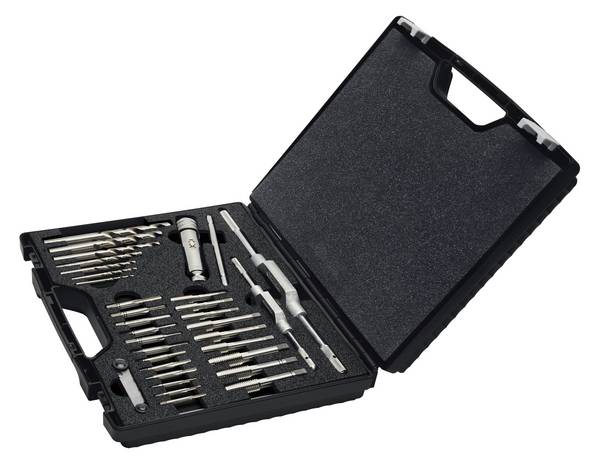 Exact 70561 sada závitníků 32dílná HSS-E metrický M3, M4, M5, M6, M8, M10, M12