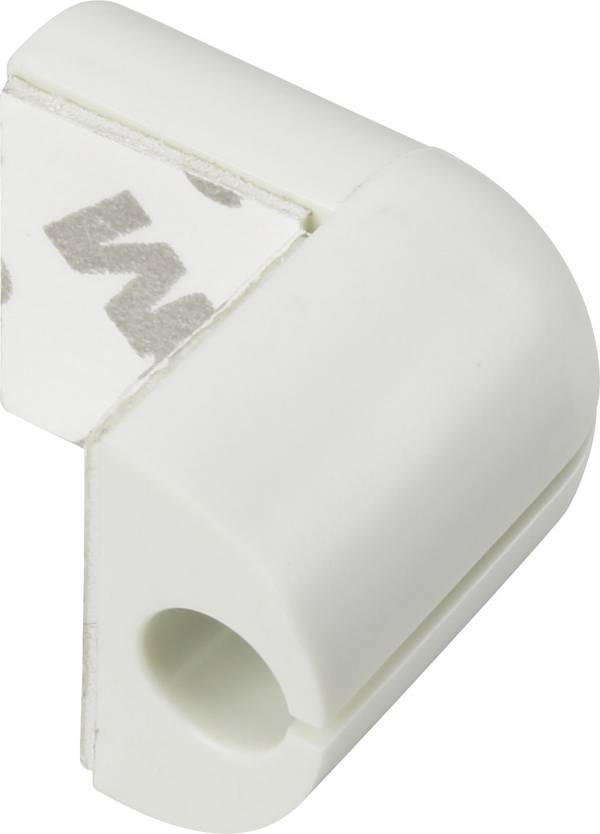 TRU COMPONENTS  kabelová spona  1226941 Průměr kabelového svazku (rozsah) 9 mm (max)  pro úhlovou montáž bílá 1 ks