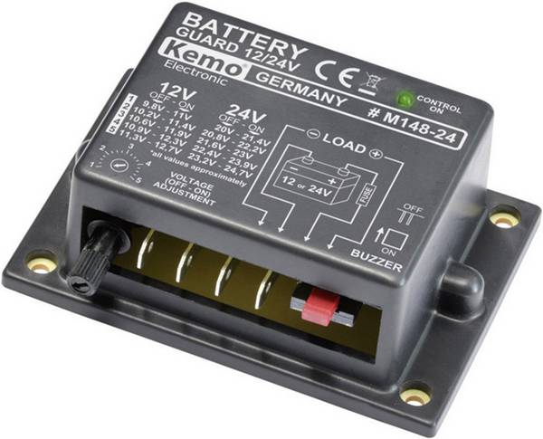 Kemo M148-24 ochrana autobaterie ochrana před vybitím;12 V, 24 V