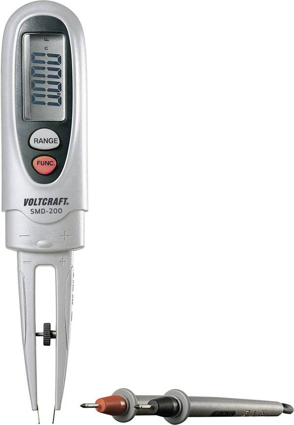 VOLTCRAFT SMD-200 digitální multimetr, Kalibrováno dle (DAkkS), CAT III 600 V, Displej (counts): 6000