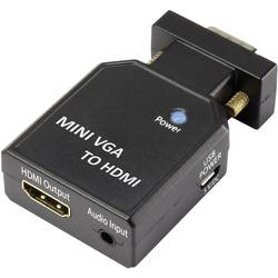 AV konvertor VGA zástrčka, jack zásuvka 3,5 mm ⇒ HDMI zásuvka SpeaKa Professional 1230803 SP-4923212