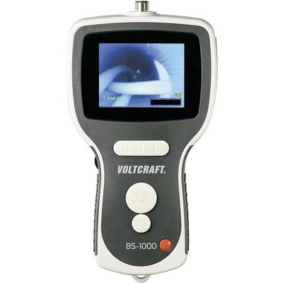 Přenosné endoskopické zařízení s displejem. Vlevo dole označeno 'CAMERA'. Značka: Voltcraft, Model: BS-1000.
