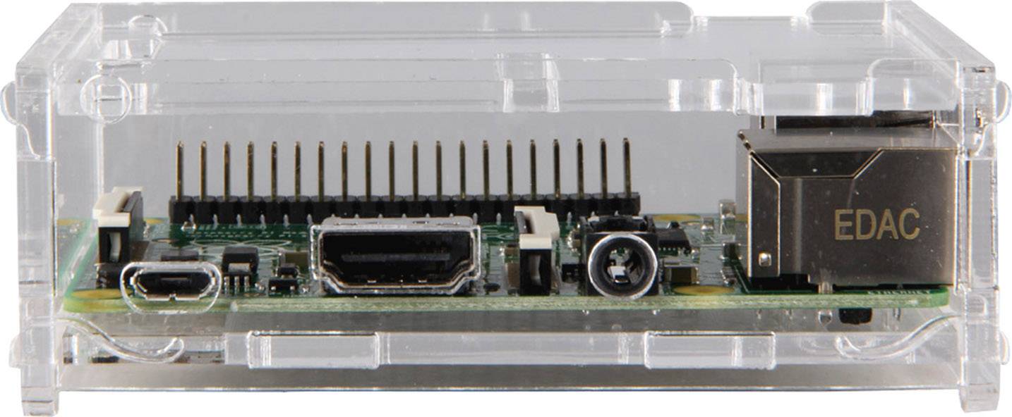 Joy-it rb-case01 SBC skříň Vhodné pro (vývojové sady): Raspberry Pi® transparentní-3