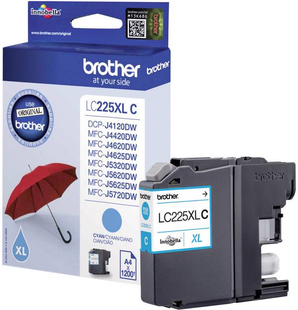 Brother Ink LC-225XLC originál  azurová LC-225 XL C