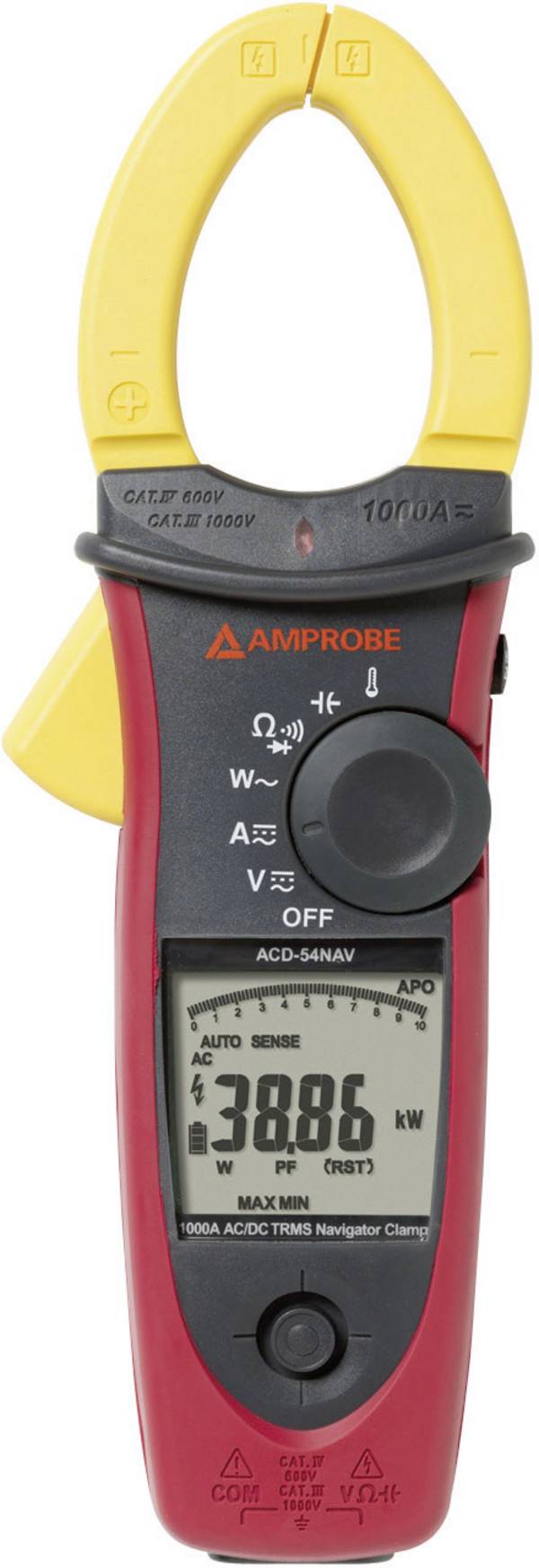 Beha Amprobe ACDC-54NAV digitální proudové kleště, multimetr, CAT III 1000 V, CAT IV 600 V, Displej (counts): 10000