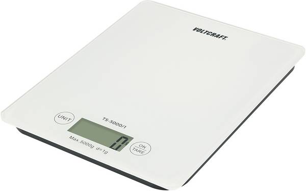 VOLTCRAFT TS-5000/1 váha na dopisy TS-5000/1  Max. váživost 5 kg Rozlišení 1 g na baterii bílá