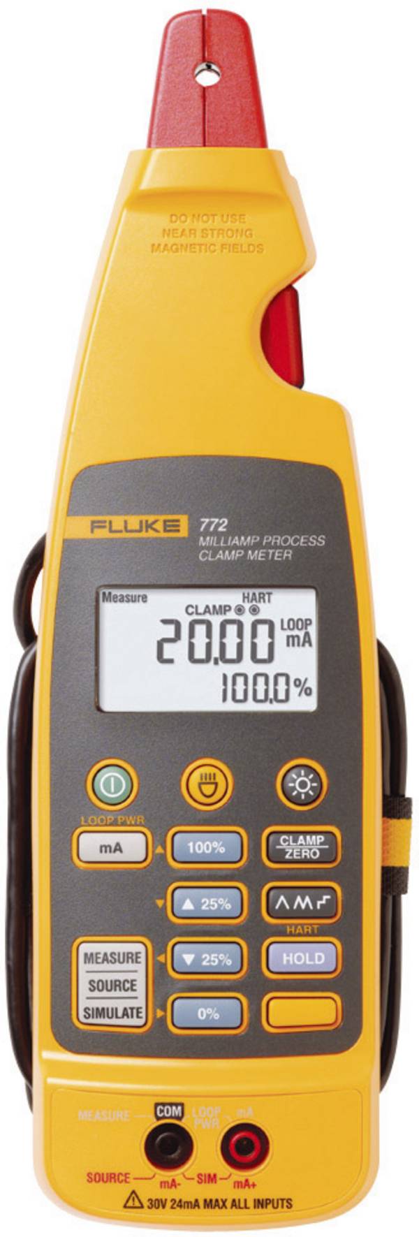 Fluke 772 digitální proudové kleště, multimetr, procesní proudový výstup, CAT II 300 V, Displej (counts): 1200