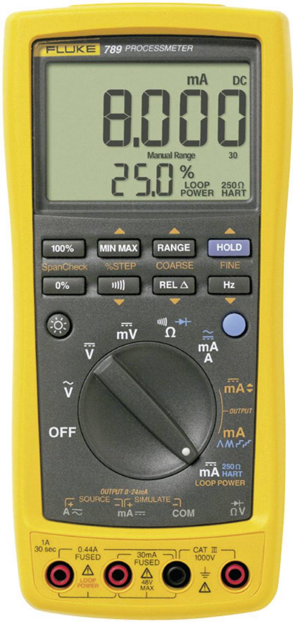 Fluke 789/EUR digitální multimetr, procesní proudový výstup, CAT III 1000 V, CAT IV 600 V, Displej (counts): 30000