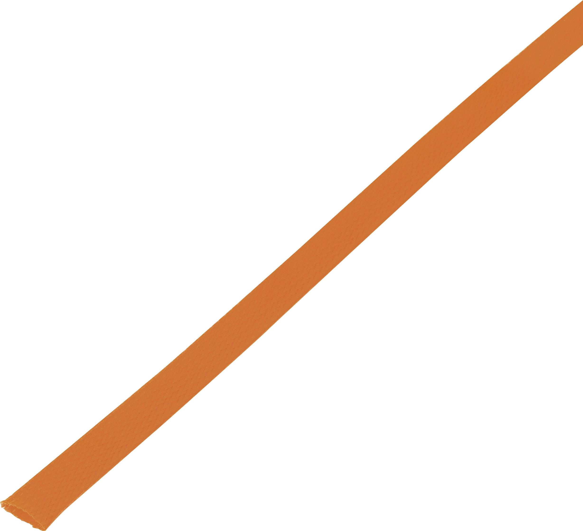 Jeden jediný oranžový kabel na bílém pozadí.